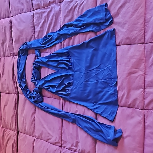 Super versatile royal blue Avon convertible wrap halter / bandeau top size S - Picture 2 of 16